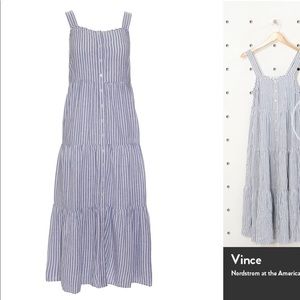 Madewell Stripe Button Midi Dress, Worn Once